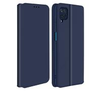 Housse pour Samsung Galaxy A12 Étui Folio Portefeuille Fonction Support Bleu