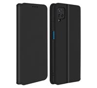 Housse pour Samsung Galaxy A12 Étui Folio Portefeuille Fonction Support Noir