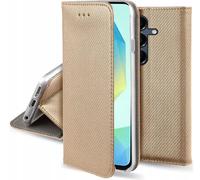 Housse Pour Samsung Galaxy A17 5g - Etui Coque Pochette Portefeuille + Verre Trempe - Or Magnet