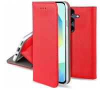 Housse pour Samsung Galaxy A17 5G - etui coque pochette portefeuille + verre trempe - ROUGE MAGNET