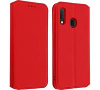 Housse pour Samsung Galaxy A20e Étui Folio Fonction Support Vidéo Rouge
