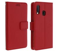 Housse pour Samsung Galaxy A20e Étui pour Huawei Folio Soft Touch Support Vidéo Rouge