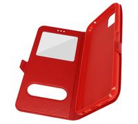 Housse Samsung Galaxy A22 5g Avec Double Fenêtre Support Vidéo Rouge