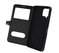 Housse pour Samsung Galaxy A22 / M32 avec Double Fenêtre Support Vidéo Noir