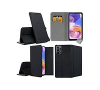 Housse pour Samsung Galaxy A23 4G / 5G - etui coque pochette portefeuille + verre trempe - NOIR MAGNET -