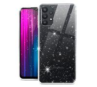 MoEx Coque compatible avec Samsung Galaxy A32 5G, effet pailleté, en silicone transparent, ultra fin, transparent, Slim Fit