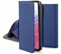 Housse Pour Samsung Galaxy A36 Et A56 5g - Etui Coque Pochette Portefeuille + Verre Trempe - Bleu Magnet