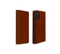 Coque et étui téléphone mobile Avizar Housse pour Samsung Galaxy A41 Folio Cuir Véritable Porte-carte Support Vidéo Marron