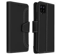 Housse pour Samsung Galaxy A42 5G Étui Folio Portefeuille Fonction Support Noir