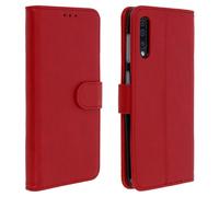 Housse pour Samsung Galaxy A50 Étui Portefeuille Support Stand Rouge
