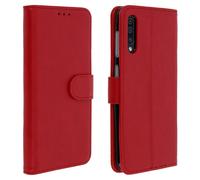 Housse pour Samsung Galaxy A50 Étui Portefeuille Support Stand Rouge