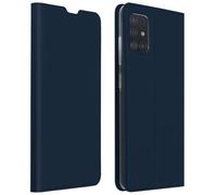 Dux Ducis Housse Étui Folio Samsung Galaxy A51 – Porte‑carte et Support Vidéo, Bleu nuit