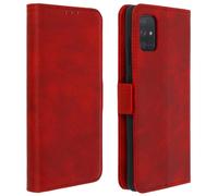 Housse pour Samsung Galaxy A51 Étui Folio Porte-cartes Fonction Support Rouge
