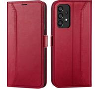 Housse pour Samsung Galaxy A52 4G/5G, A52s 5G Housse Flip Case pliable Housse de protection, rouge