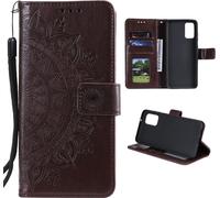 Housse pour Samsung Galaxy A52/A52 5G/A52s 5G Housse pour téléphone portable Flip Case Cover Housse de protection Mandala Brown