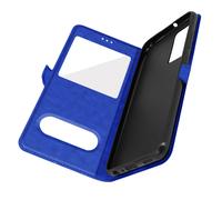 Housse pour Samsung Galaxy A52 et A52s avec Double Fenêtre Support Vidéo bleu
