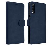 Housse pour Samsung Galaxy A70 Étui Portefeuille Support Stand Bleu nuit