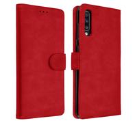 Housse pour Samsung Galaxy A70 Étui Portefeuille Support Stand Rouge