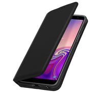 Coque et étui téléphone mobile Avizar Housse Samsung Galaxy J6 Plus Etui folio Portefeuille Fonction Support noir