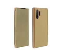 Housse pour Samsung Galaxy Note 10 Plus Clapet translucide Support Vidéo Dorée