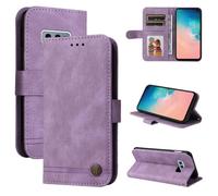 Housse pour Samsung Galaxy S10e - NOBRAND - Violet - Cuir - Etui à Rabat Portefeuille