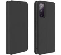Housse pour Samsung Galaxy S20 FE - AVIZAR - Folio Portefeuille - Noir - éco-cuir - Support - Aimantée