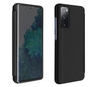 Housse pour Samsung Galaxy S20 FE Clapet translucide Design Miroir Support Vidéo Noir