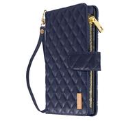 Housse pour Samsung Galaxy S24 Ultra - AVIZAR - Portefeuille - Bleu - Losange - Poches intégrées