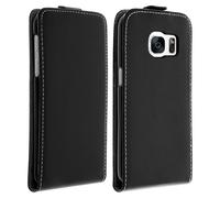 Housse Samsung Galaxy S7 Etui Clapet Vertical Porte-carte Antichocs - Noir