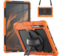 Housse pour Samsung Galaxy Tab S8 + / S8 Plus 12.4" avec lanière Orange