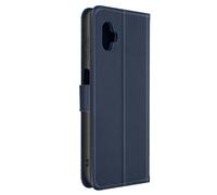 Housse pour Samsung Galaxy Xcover 6 Pro Cuir Véritable Portefeuille Support Bleu nuit