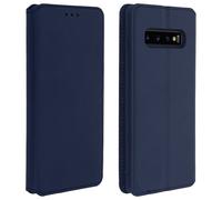 Housse pour Samsung Galaxy S10 Étui Folio Portefeuille Fonction Support - bleu nuit - AVIZAR - Cuir - Mixte