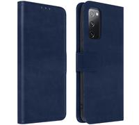 Housse pour Samsung S20 FE Vintage Porte-carte Stand Bleu