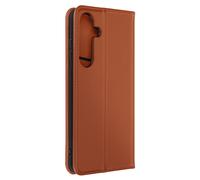 Housse pour Samsung S24 Plus et S25 Plus Cuir Véritable Porte-carte Marron clair