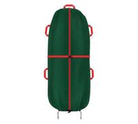 Housse Pour Sapin De Noël Grand sac imperméable, fermeture éclair, sangles | Sac pour décorations de Noël et sapin Pour maison salon balcon garage couronne guirlande déco ornement vêteme Vert foncé 6FT
