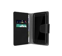Housse pour Smartphone 5 à 5.5 pouces Universelle Porte-cartes Fonction slide Noir