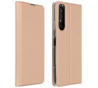 Housse pour Sony Xperia 1 II Étui Folio Porte-carte Support Vidéo Rose champagne