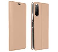 Housse pour Sony Xperia 10 II Étui Folio Porte-carte Support Vidéo Rose champagne