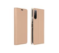 Housse pour Sony Xperia 10 II Etui Folio Porte-carte Support Vidéo Rose champagne