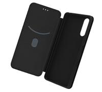 Coque et étui téléphone mobile AVIZAR Housse pour Sony Xperia 10 III Clapet Porte-carte Dragonne Effet Carbone Noir
