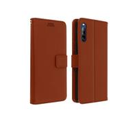 Housse pour Sony Xperia L4 Etui Folio Porte carte Support Vidéo Marron