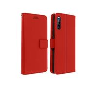 Housse pour Sony Xperia L4 Etui Folio Porte carte Support Vidéo Rouge