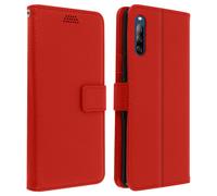 Housse pour Sony Xperia L4 Étui Folio Porte carte Support Vidéo Rouge