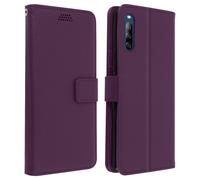 Housse pour Sony Xperia L4 Étui Folio Porte carte Support Vidéo Violet