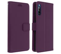 Housse pour Sony Xperia L4 Étui Folio Porte carte Support Vidéo Violet