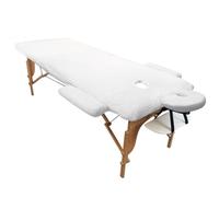 Vivezen - Kit complet de housses polaires pour table de massage - Sherpa - Blanc