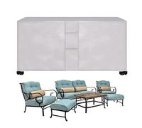 Housse pour table et chaise d'extérieur - 152 x 104 x 74 cm - Imperméable - Rectangulaire - Tissu Oxford 420D - Résistant aux UV et au vent