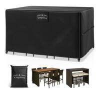 Housse pour table et chaises de bar Kingsleeve® en Tissu Oxford, Bâche de protection imperméable pour meubles de jardin