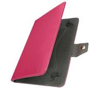 Housse Tablette 10 Pouces Universelle Effet Cuir Vieilli Support Vidéo Fuchsia