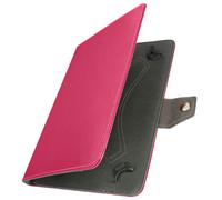 Housse pour Tablette 10 Pouces Universelle Effet Cuir Vieilli Support Vidéo Fuchsia